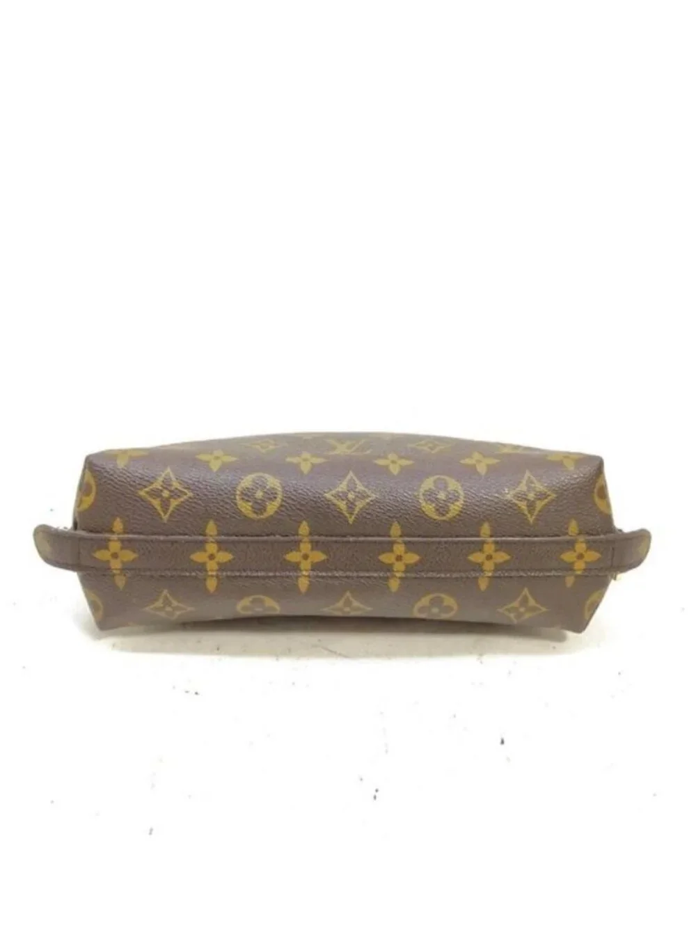Authentic Louis Vuitton Monogram Demi Ronde Cosmetic Pouch Brown Canvas Luxury